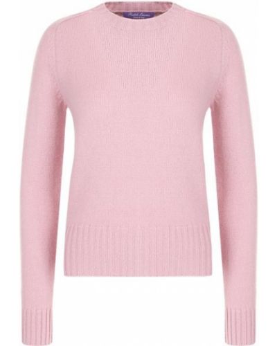 Однотонный пуловер из смеси шерсти и кашемира Ralph Lauren - Розовый
