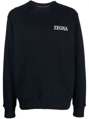 Trykt sweatshirt Zegna blå