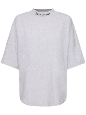 Džerzej bavlnené tričko Palm Angels sivá