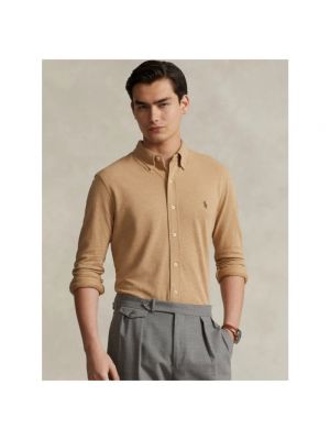 Camisa de algodón Polo Ralph Lauren marrón