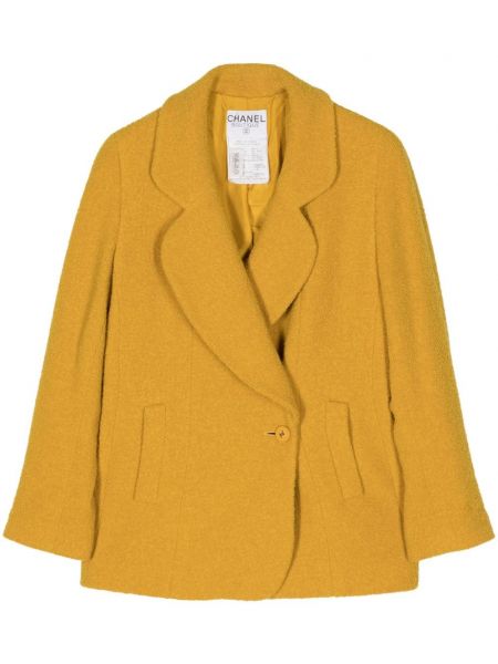 Długi płaszcz Chanel Pre-owned żółty