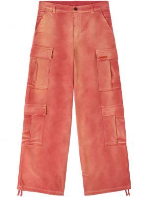 Pantaloni cargo zdrențuiți Heron Preston roșu
