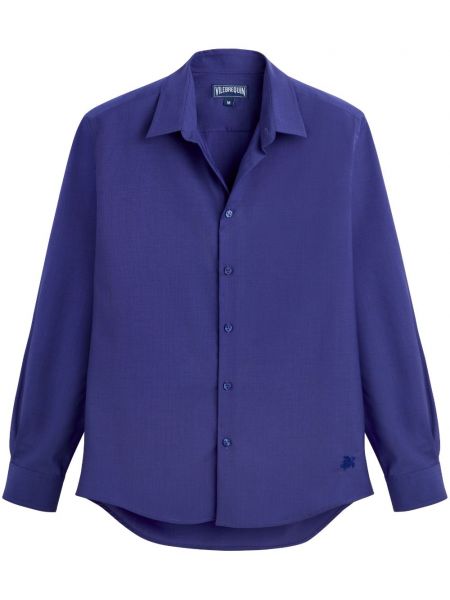 Vlněná košile Vilebrequin fialová