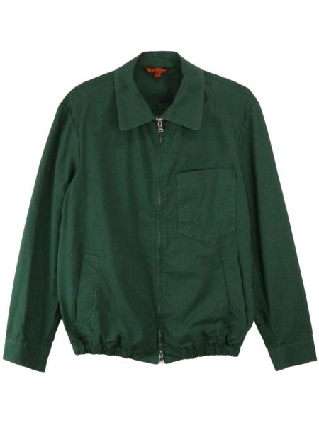 Košile na zip Barena zelená
