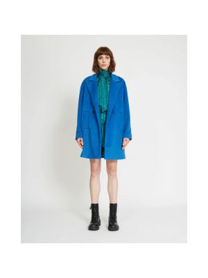 Krótki płaszcz oversize Silvian Heach niebieski