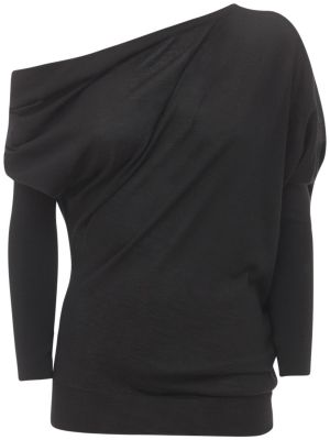 Svilen pulover iz kašmirja Tom Ford črna