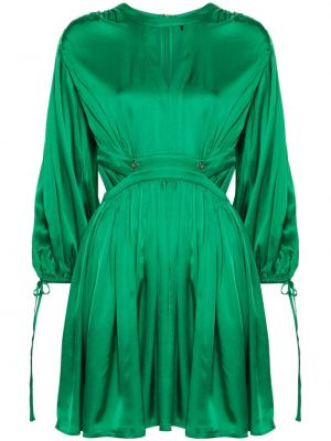 Σατέν μίντι φόρεμα Maje πράσινο