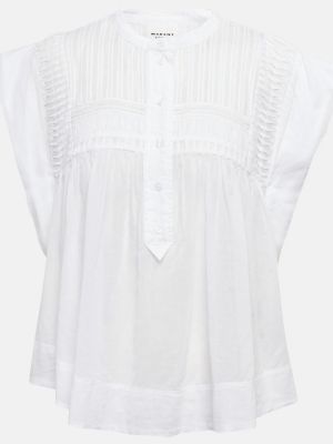 Bluză din bumbac Marant Etoile alb