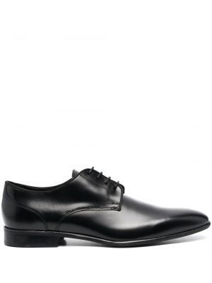 Кожени обувки в стил дерби Corneliani черно