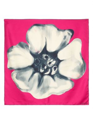 Копринен шал на цветя с принт Lanvin
