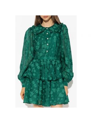 Mini vestido de flores Custommade verde