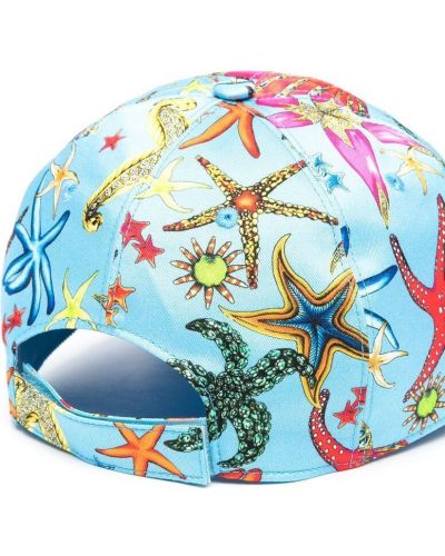 Gorra con estampado de estrellas Versace azul