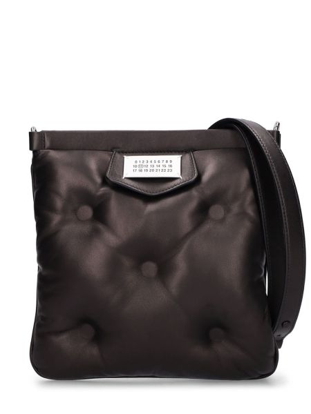 Crossbody väska i läder Maison Margiela svart