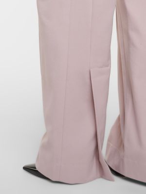 Voľné nohavice s vysokým pásom Victoria Beckham ružová