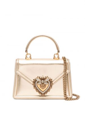 Taška přes rameno Dolce & Gabbana zlatá