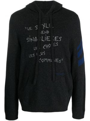 Woll hoodie mit stickerei Zadig&voltaire grau