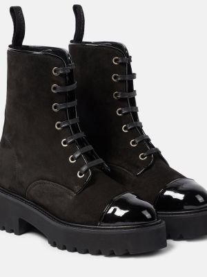 Leder desert boots Aquazzura schwarz