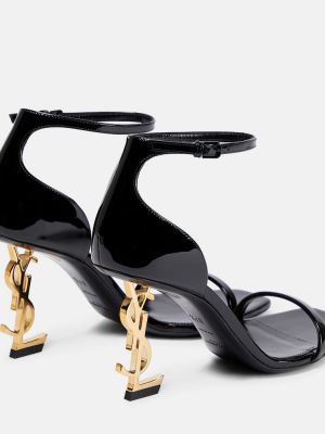 Lakirane usnjene sandali Saint Laurent črna