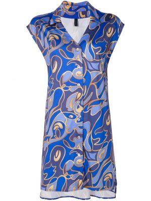 Šaty s potlačou s abstraktným vzorom Lygia & Nanny modrá
