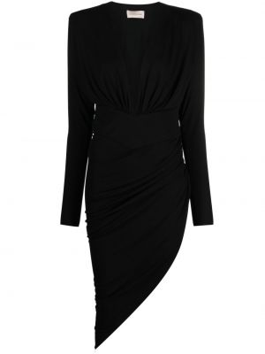 Sukienka midi asymetryczna Alexandre Vauthier czarna