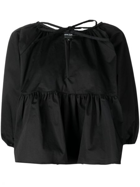 Peplum bluse Cynthia Rowley svart