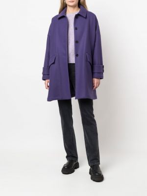 Płaszcz wełniany Mackintosh fioletowy