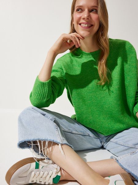 Oversize džemperis Happiness İstanbul zaļš