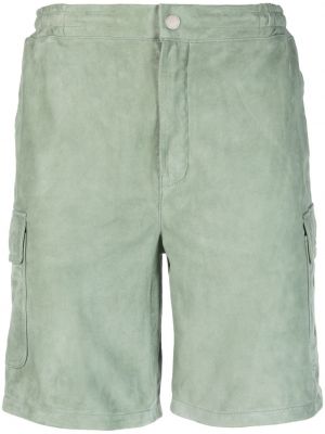 Pantaloni scurți din piele Tagliatore verde