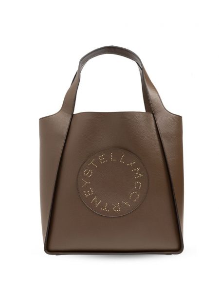 Leder shopper handtasche Stella Mccartney braun