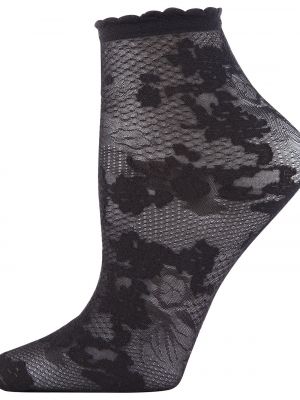 Кружевные прозрачные носки Natori черные