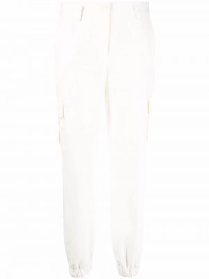 Pantalon cargo slim avec poches P.a.r.o.s.h. blanc