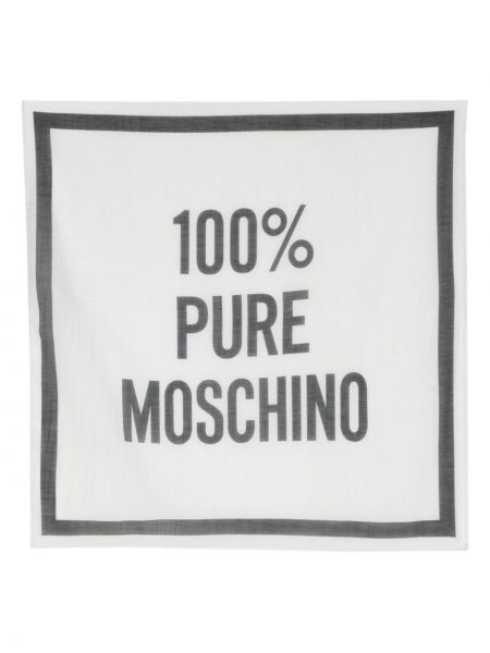 Echarpe avec imprimé slogan à imprimé Moschino