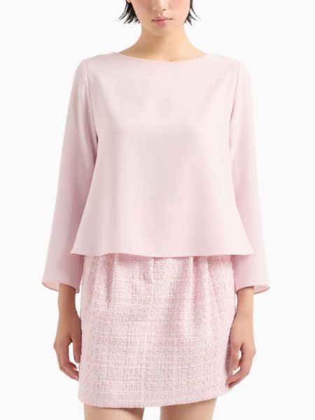Krepp bluse mit schleife Emporio Armani pink