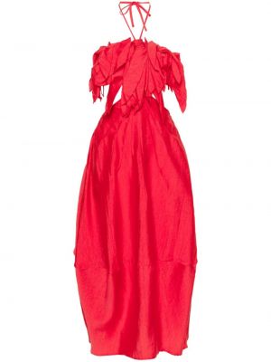 Вечерна рокля с волани Cult Gaia червено