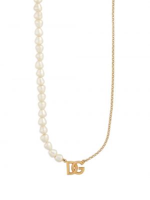 Přívěsek s perlami Dolce & Gabbana zlatý