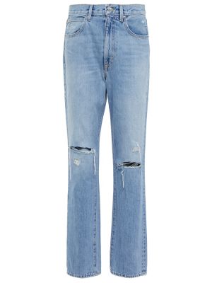 Obnosené džínsy s vysokým pásom Slvrlake modrá