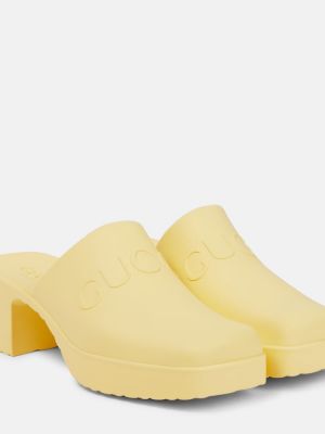 Lapos talpú otthoni papucs Gucci - sárga
