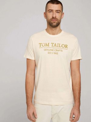 Футболка Tom Tailor, бежевая