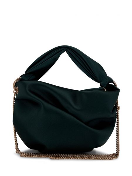 Sacs à chaîne en satin Jimmy Choo vert