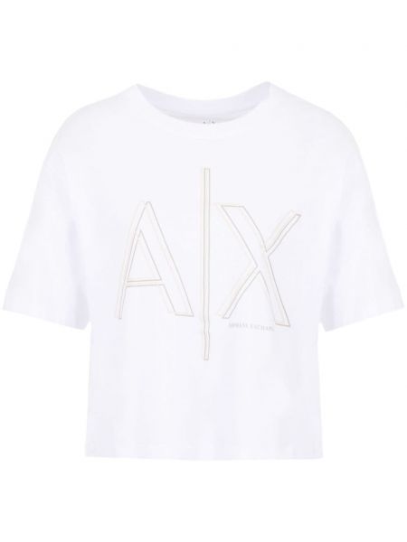 Kokvilnas t-krekls ar apdruku Armani Exchange