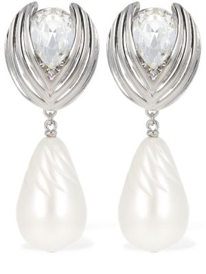 Pendientes con perlas de cristal Alessandra Rich