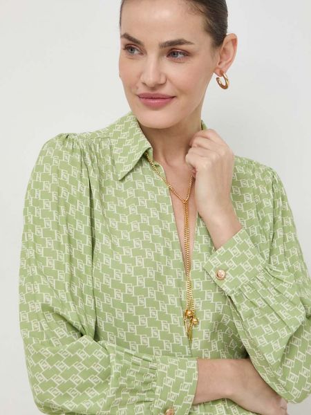 Bluza s printom Elisabetta Franchi zelena