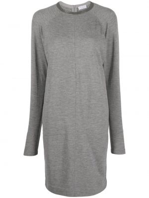 Robe en tricot à imprimé Brunello Cucinelli gris