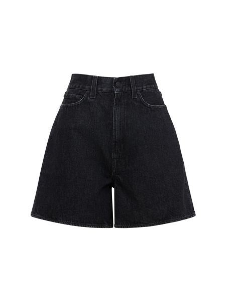 Bomuld højtaljet denimshorts Made In Tomboy sort