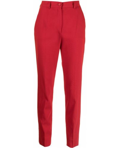 Pantalones rectos a rayas Dolce & Gabbana rojo