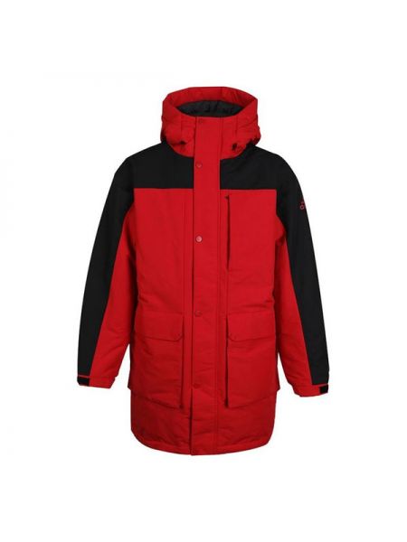 Длинная куртка с капюшоном с длинным рукавом Adidas красный