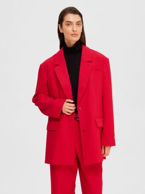 Chaqueta oversized Selected Femme rojo