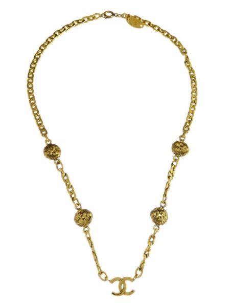 Ogrlica sa pozlatom Chanel Pre-owned zlatna