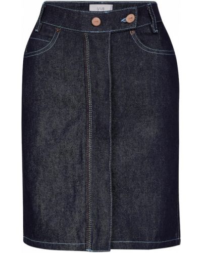 Spódnica jeansowa Victoria Victoria Beckham, niebieski
