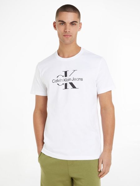 Camiseta manga corta de cuello redondo Calvin Klein Jeans blanco